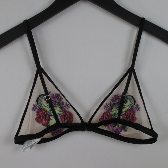 🩷FLEUR DU MAL DRAGON EMBROIDERY SHEER BRA - Picture 10 of 13